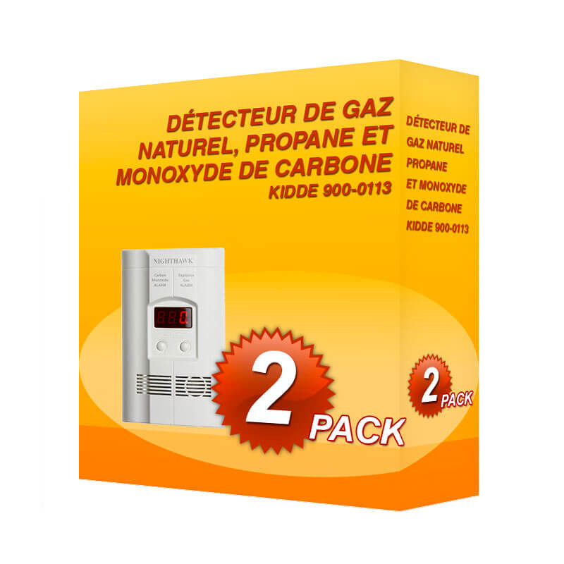Confezione da 2 rilevatori di gas naturale, propano e il monossido di carbonio Kidde 900-0113