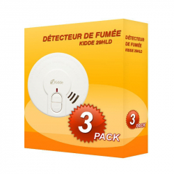 Pack of 3 Kidde 29HLD-FR smoke alarms