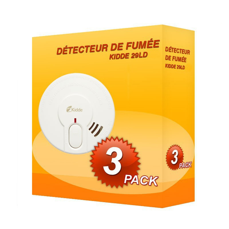 Pack de 3 Detector de fumaça Kidde 29LD-PT