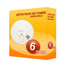 Pack of 6 Kidde 29HLD-FR smoke alarms