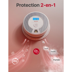 Combi detector de fumaça e monóxido de carbono Kidde 10SCO